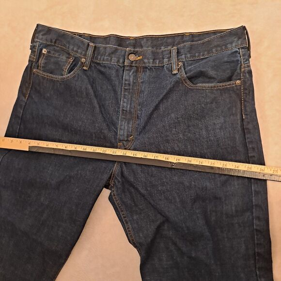 Levi's 569 Jeans Mens  42 X 32 (42 X 30) Loose Straight Fit Dark Wash - Picture 7 of 9